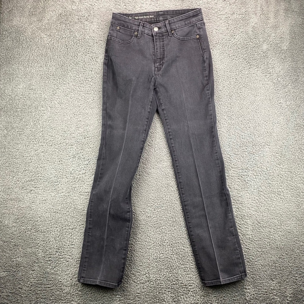 Talbots Flawless High Waist Barely Boot Jeans Black Wash Womens 2P Petite